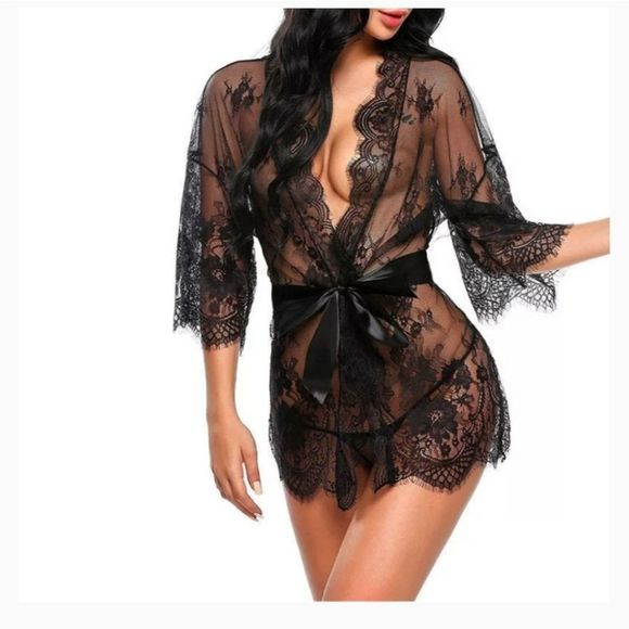 Hot Sale Fashion Lingerie transparent V-Neck Night